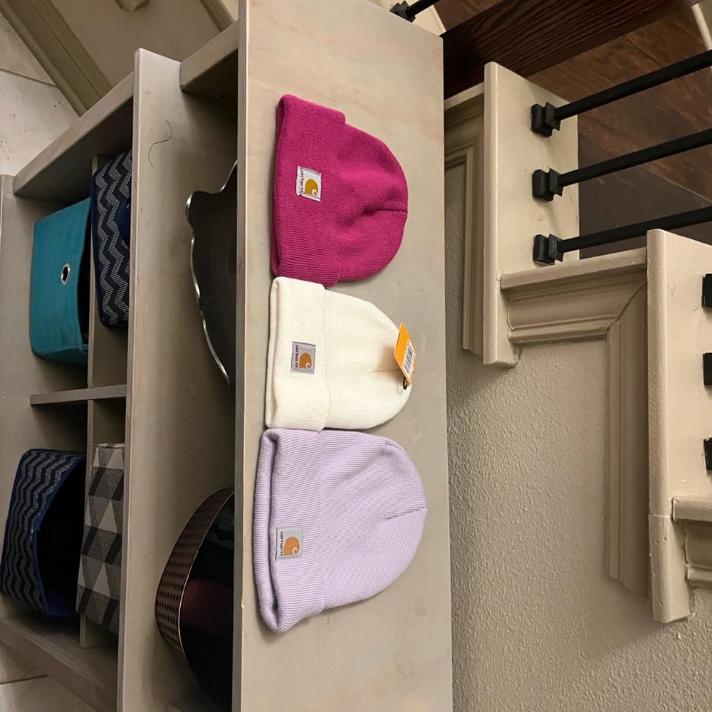 Carhartt Kids Fuchsia and White Beanie Duo